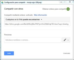 compartir imagen de nuestro google drive en la web