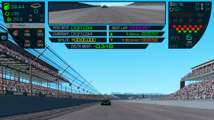 ¿Que HUD (Información en pantalla) usáis para rFactor 2?